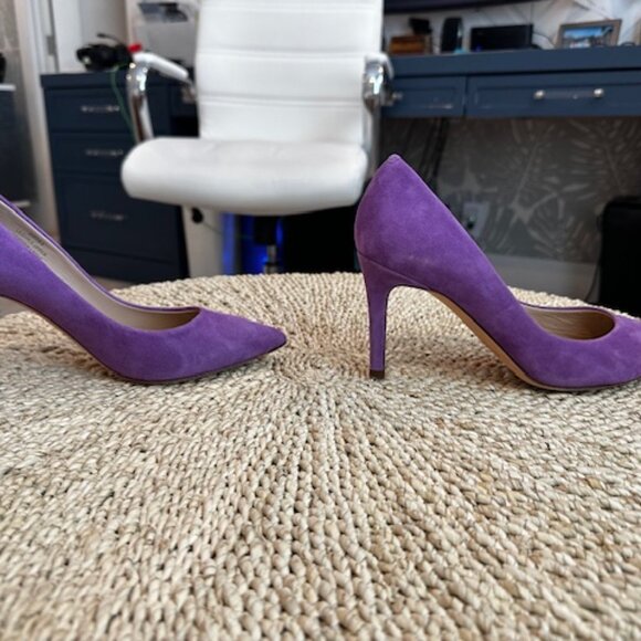 Jcrew Purple Suede 3 inch Heels, Size 6 - Picture 3 of 7